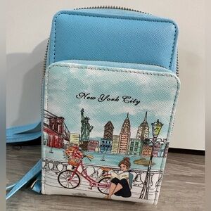 Chic New York City Kids Bag in Blue and White